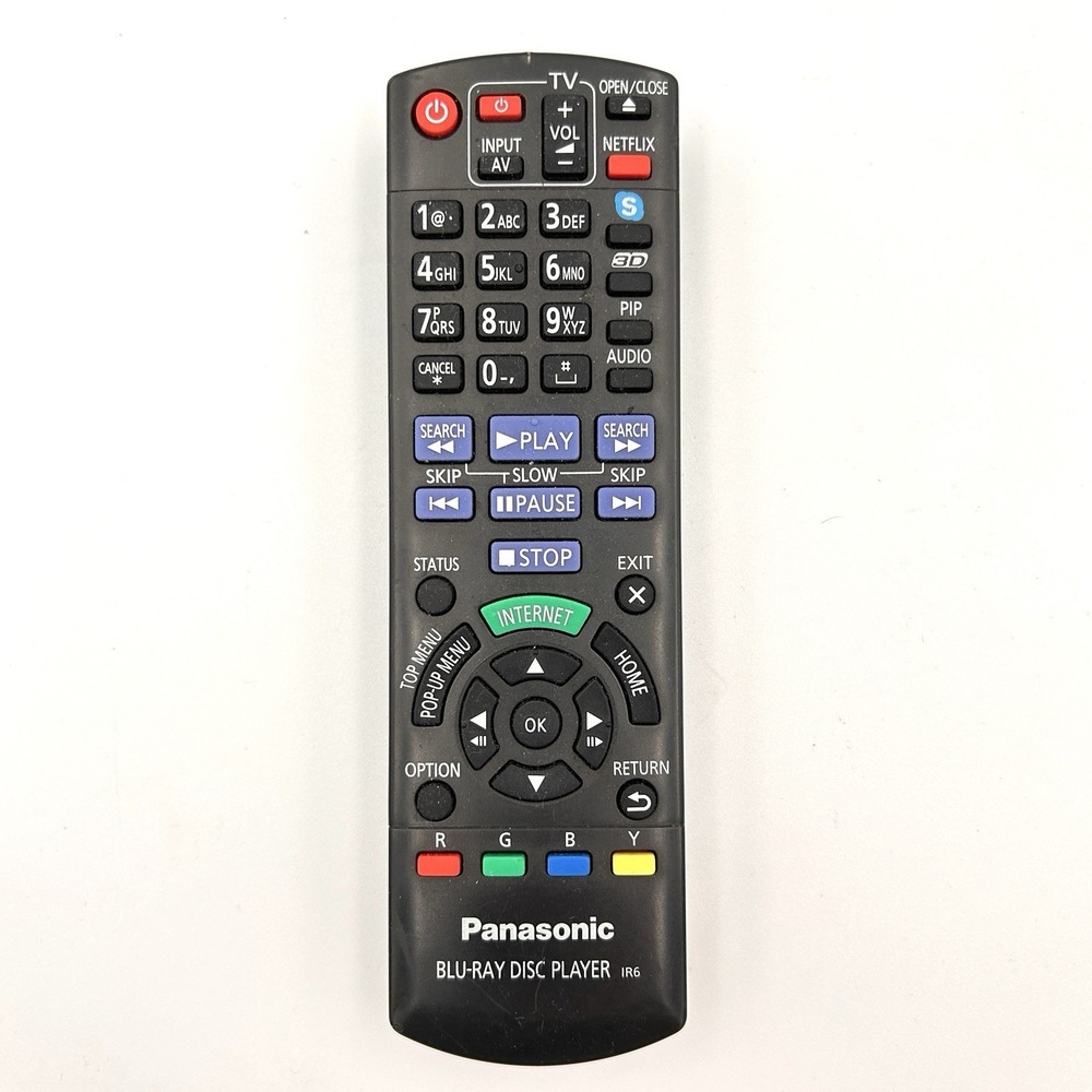 Genuine‎ Panasonic N2QAYB000719 Remote Control Blu-ray DISC DVD IR6 DMP-BDT220